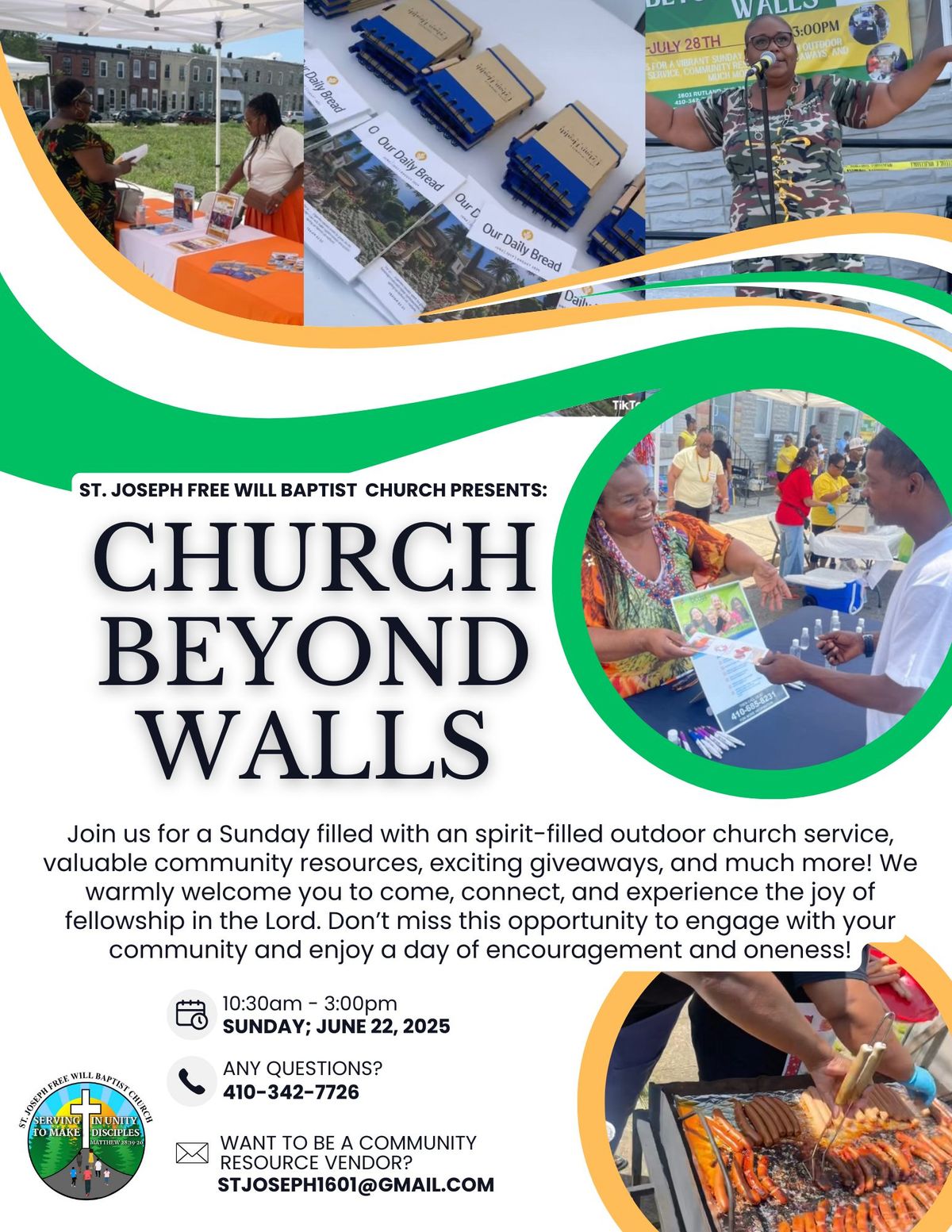 St. Joseph Free Will Baptist Church's Annual "Church Beyond Walls" Community Event