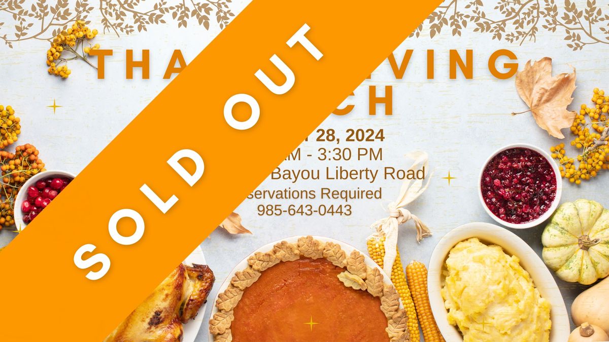 SOLD OUT - Nathan's Thanksgiving Lunch