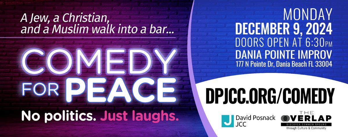 Comedy for Peace -No politics, Just laughs.