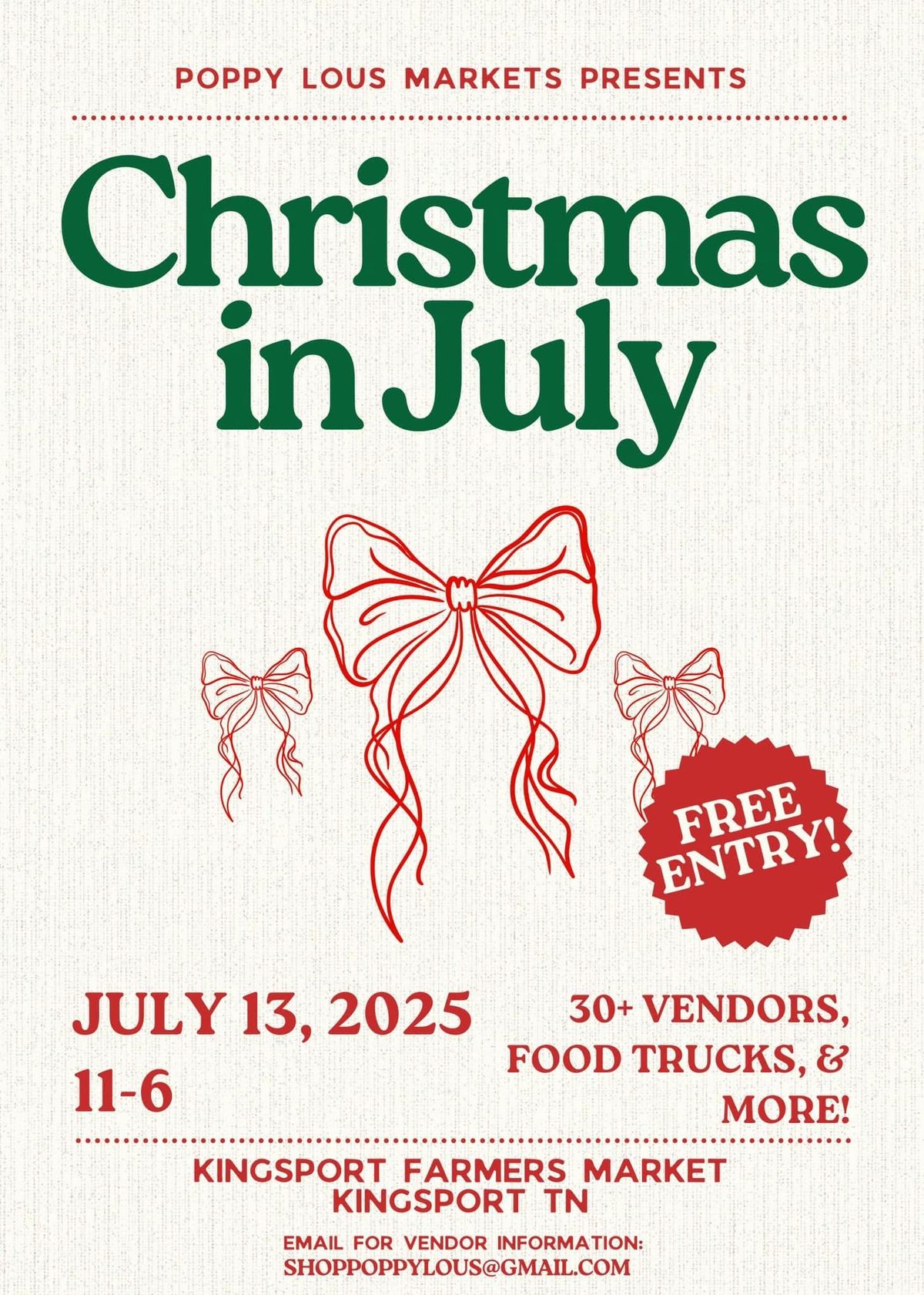 Christmas in July-Kingsport \ud83d\udc9a\u2764\ufe0f