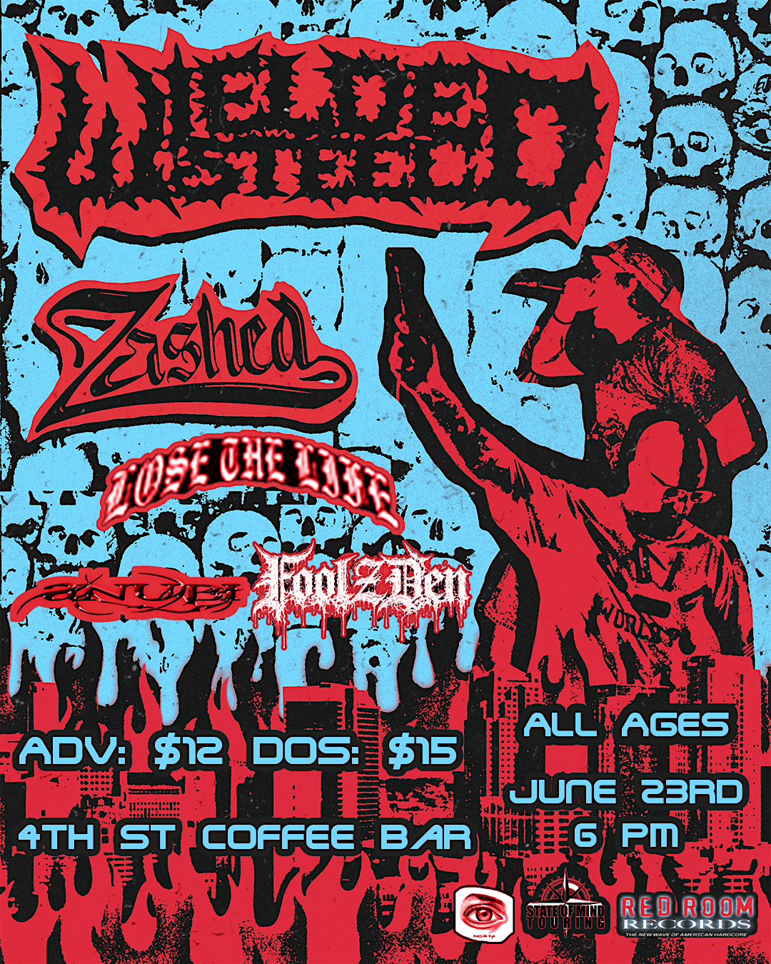 Wielded Steel, Zashed, Lose The Life, Anubi @ 4th St Coffee Bar