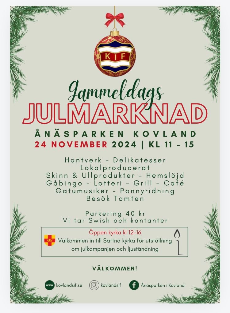 Gammeldags Julmarknad i Kovland