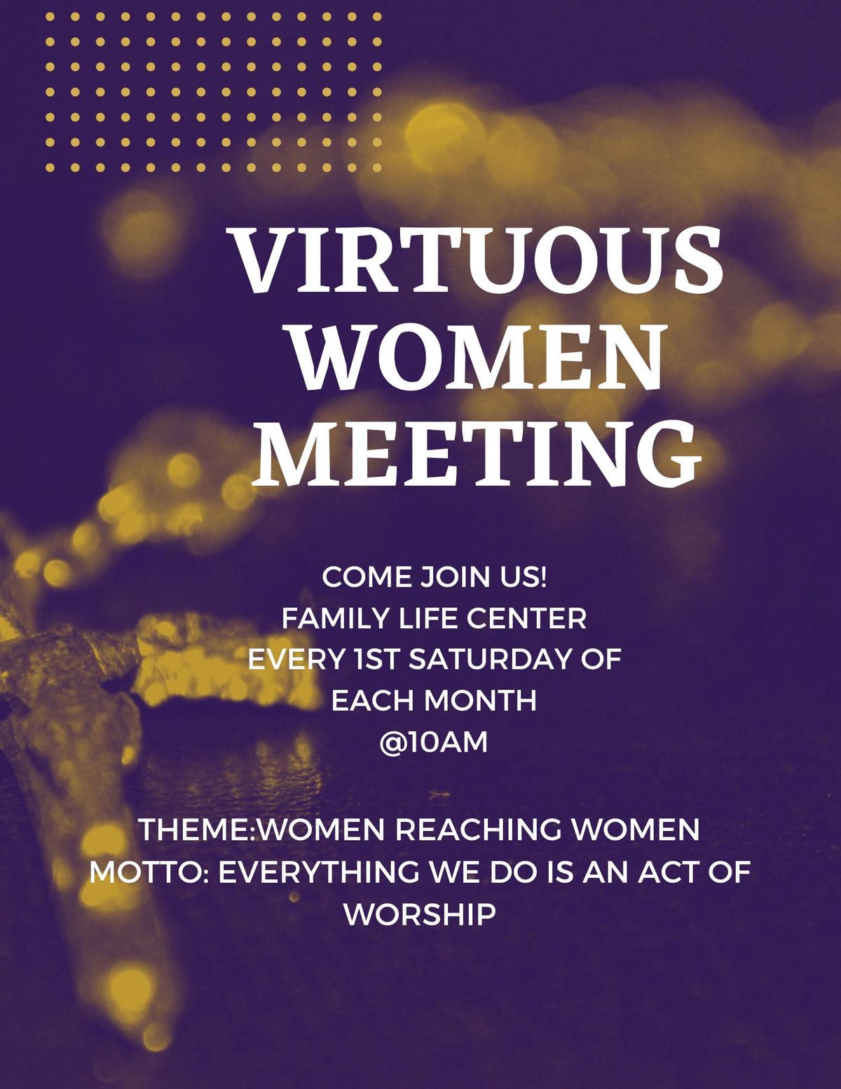 Virtuous Women - All Women are Welcome!