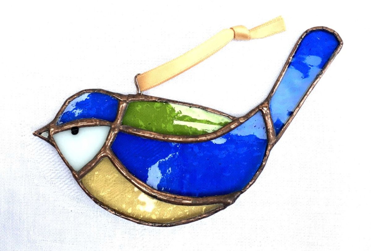 Stained Glass Blue Tit with John Corbett