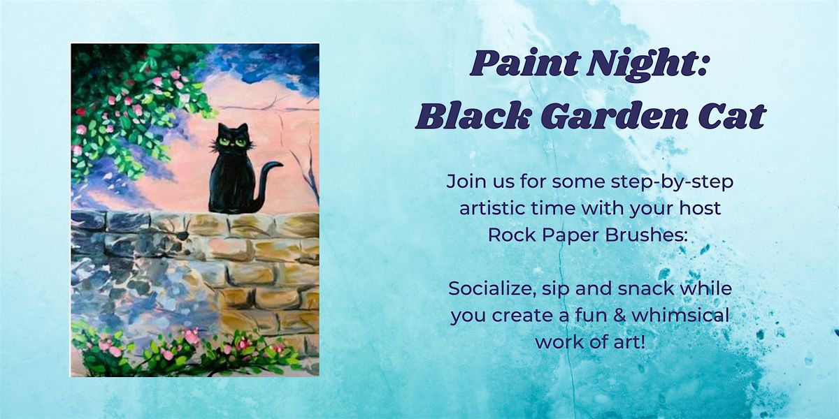 Paint Night -Black Garden Cat