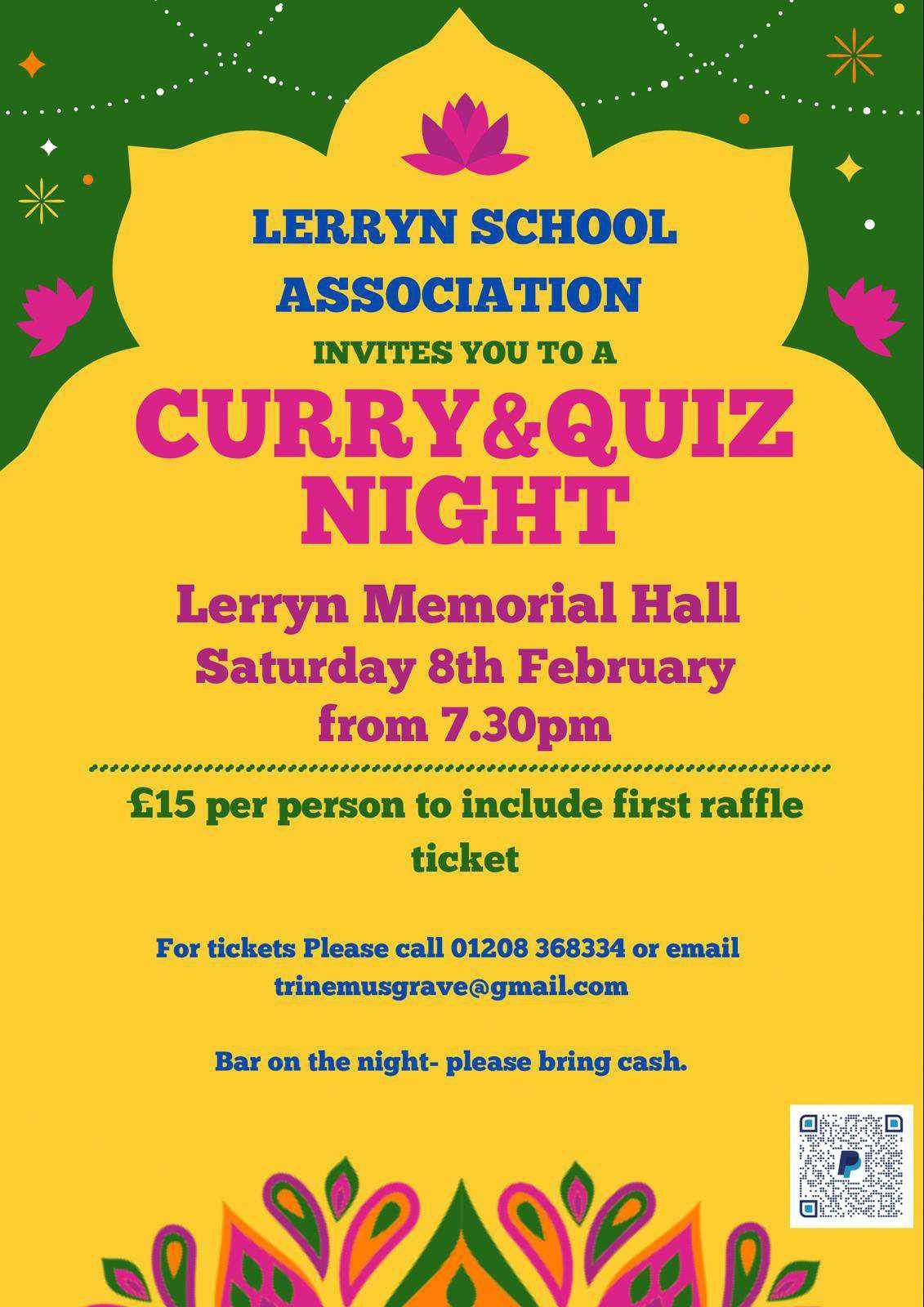 Curry and quiz night