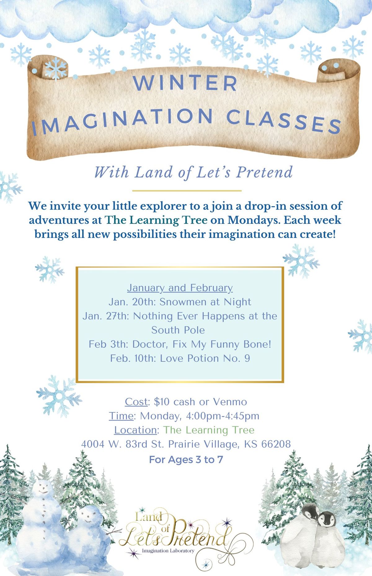 Winter Imagination Drop-In Classes at The Learning Tree