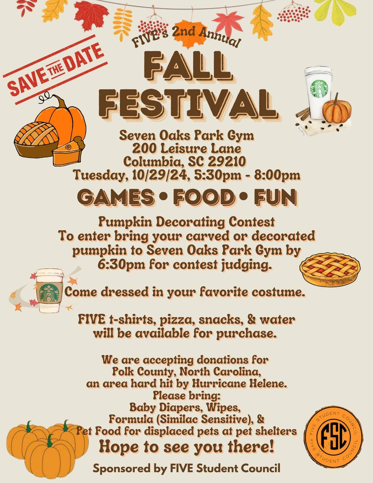 2024 FIVE Fall Festival, Seven Oaks Park, Irmo, 29 October 2024