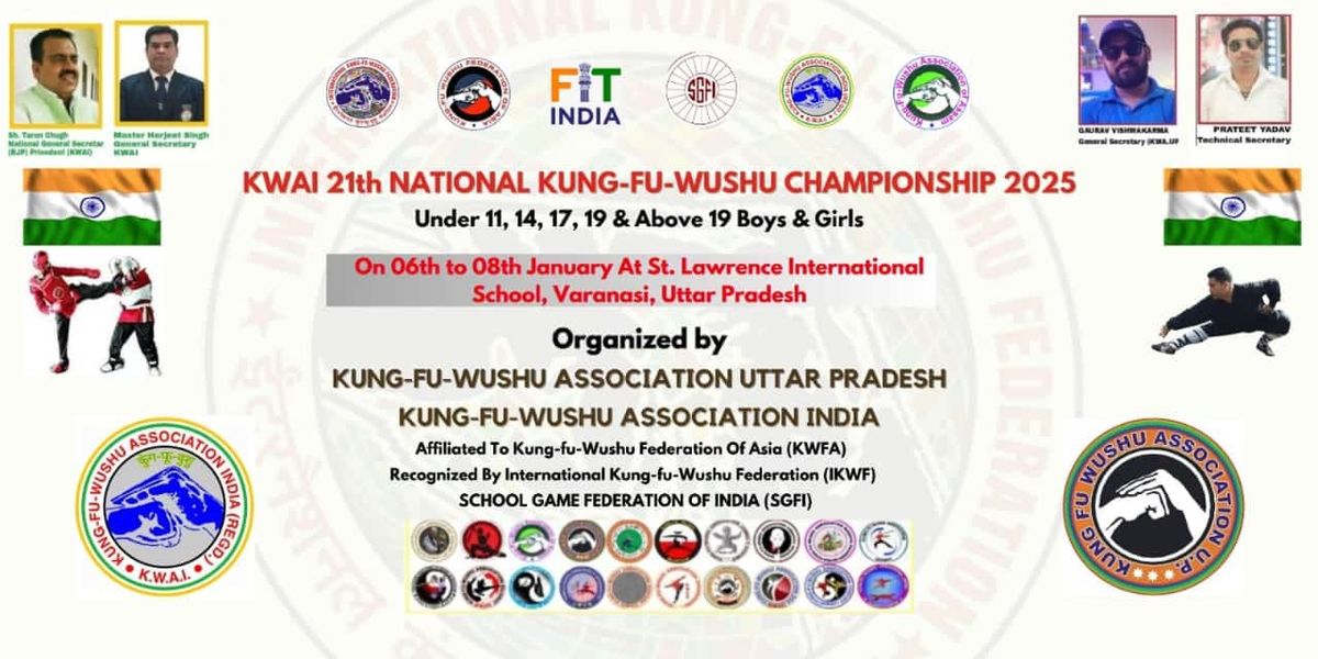 21th NATIONAL KUNG-FU-WUSHU CHAMPIONSHIP AT VARANASI, U.P