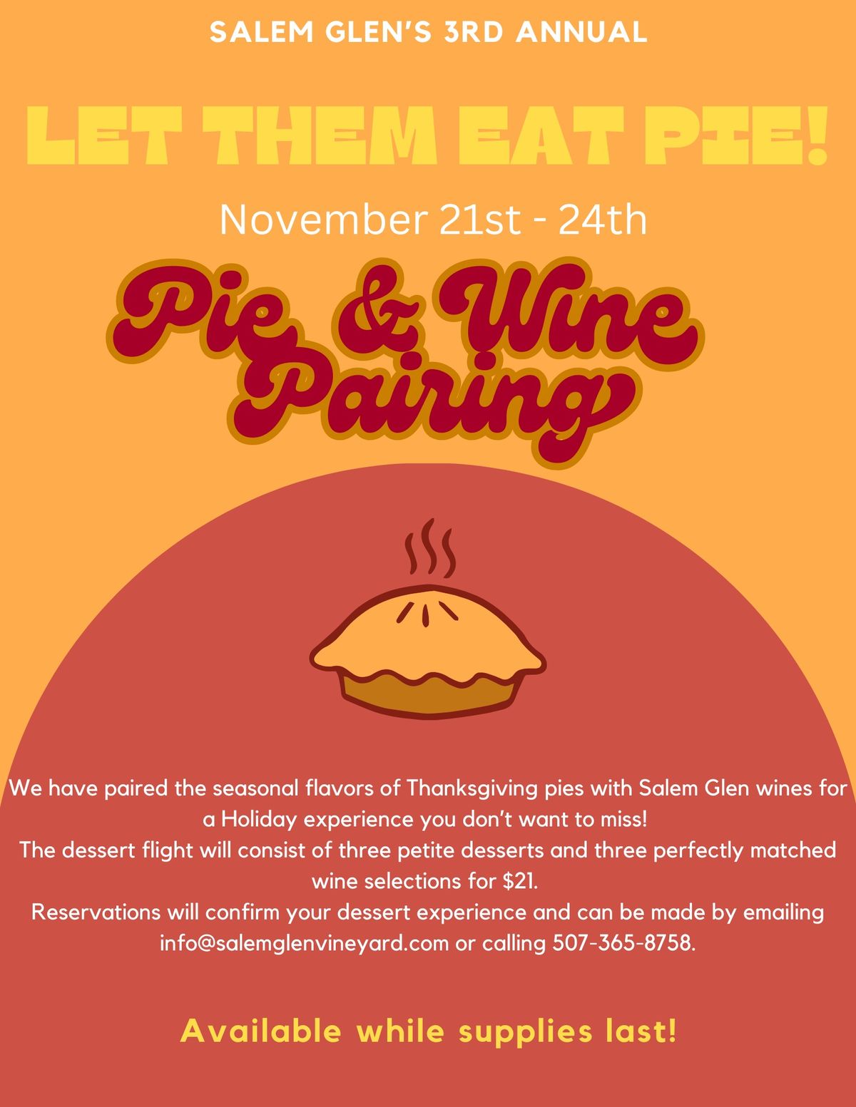 Pie and wine