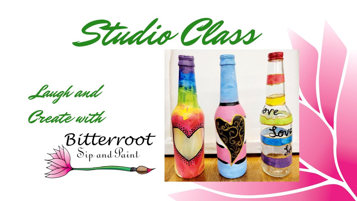 Studio Class- Pride Bottle Painting