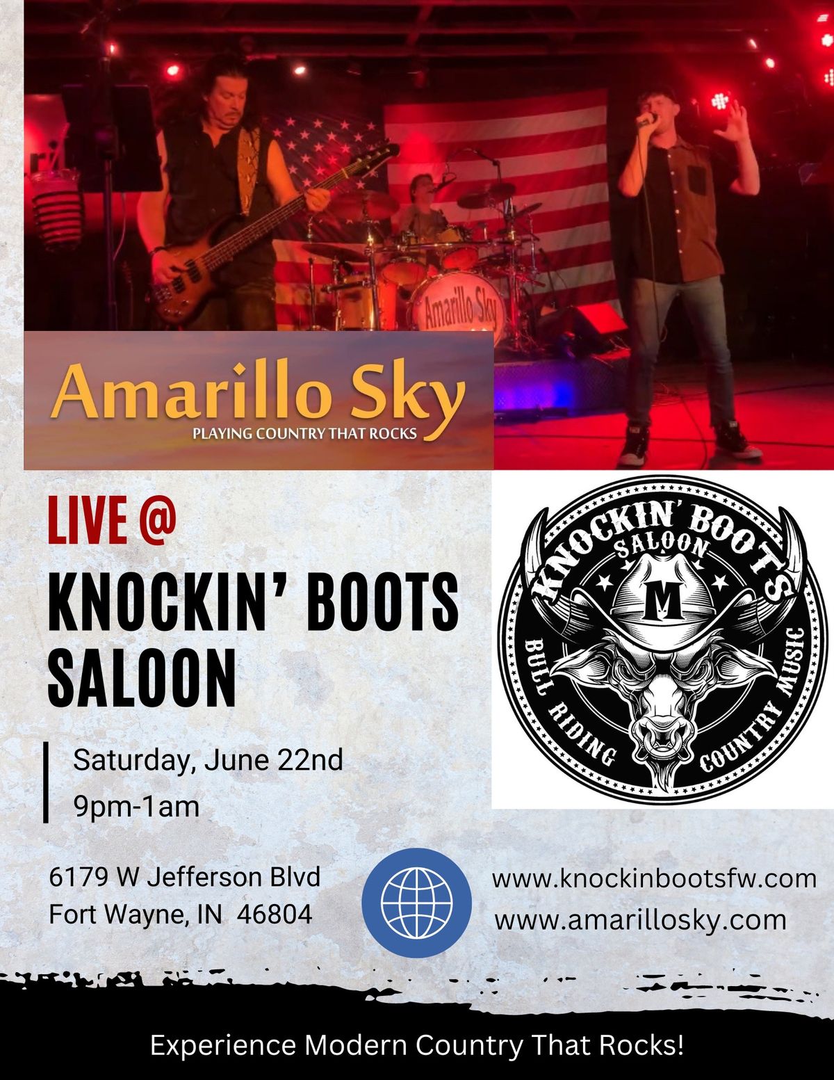 Amarillo Sky debuts @ Knockin\u2019 Boots Saloon
