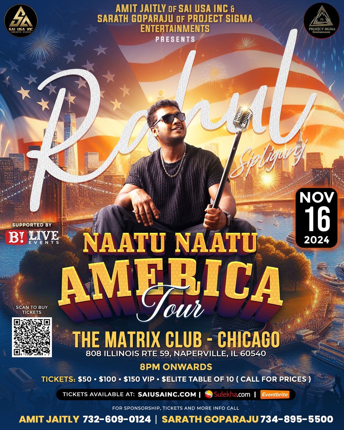 Chicago- MAAKKIKIRKIRI America Tour- Rahul Sipligunj