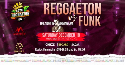 Birmingham Reggaeton vs Funk-Sat 18th December