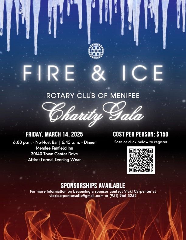 Fire & Ice Rotary Club of Menifee Charity Gala