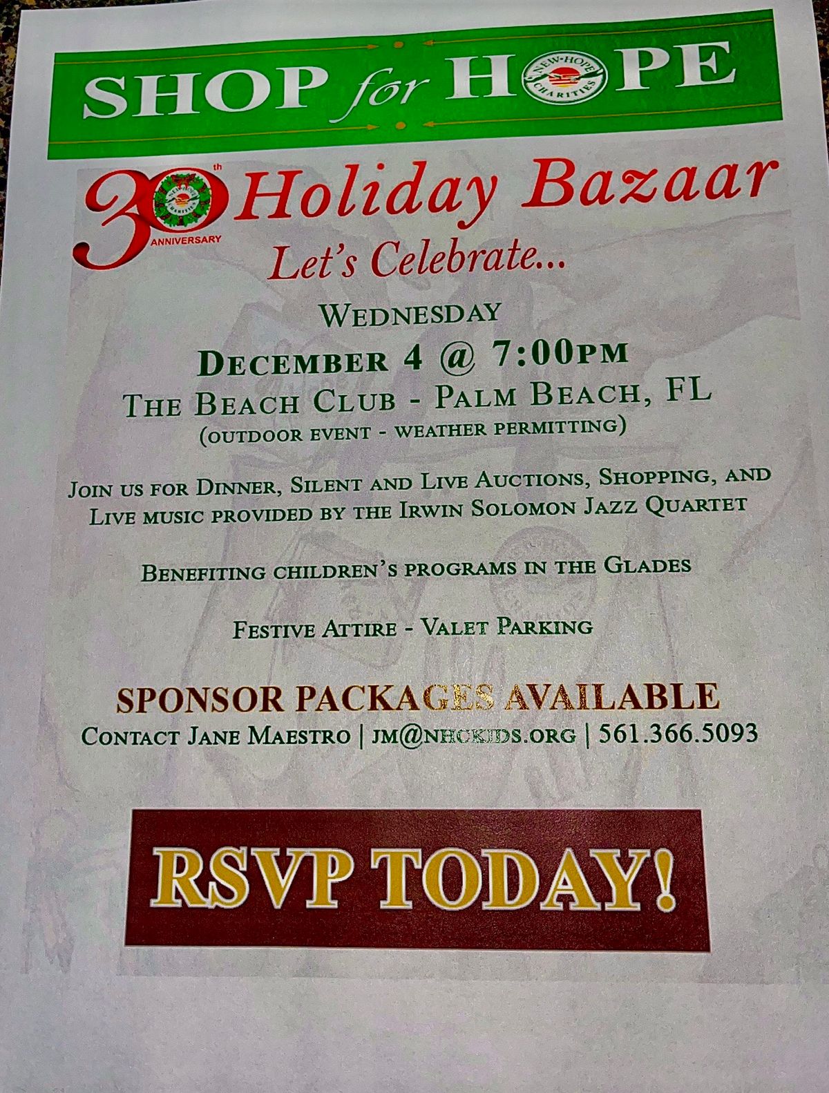 30th Annual Holiday Bazaar