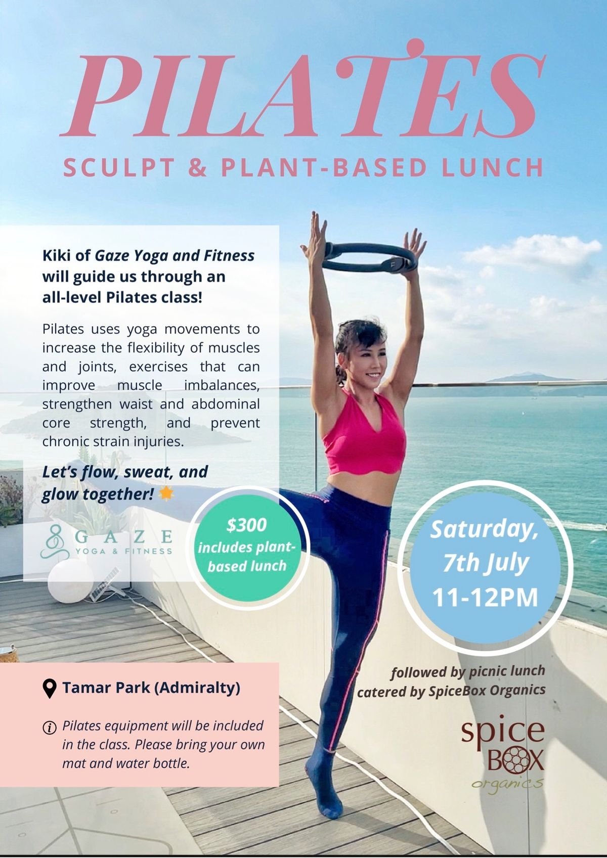 Pilates Sculpt & Plant Based Lunch with Kiki @ Tamar Park, Admiralty