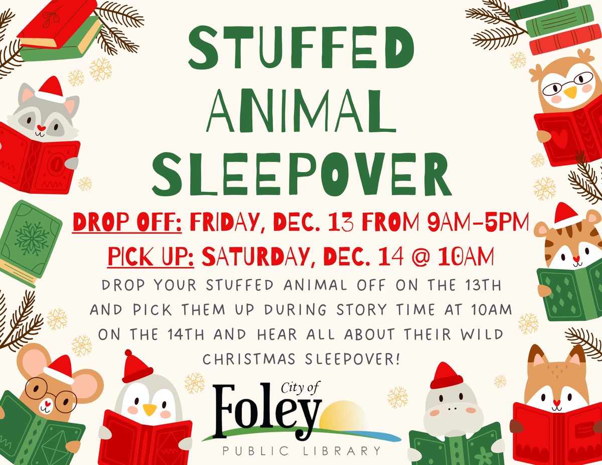 Foley Library Stuffed Animal Sleepover 