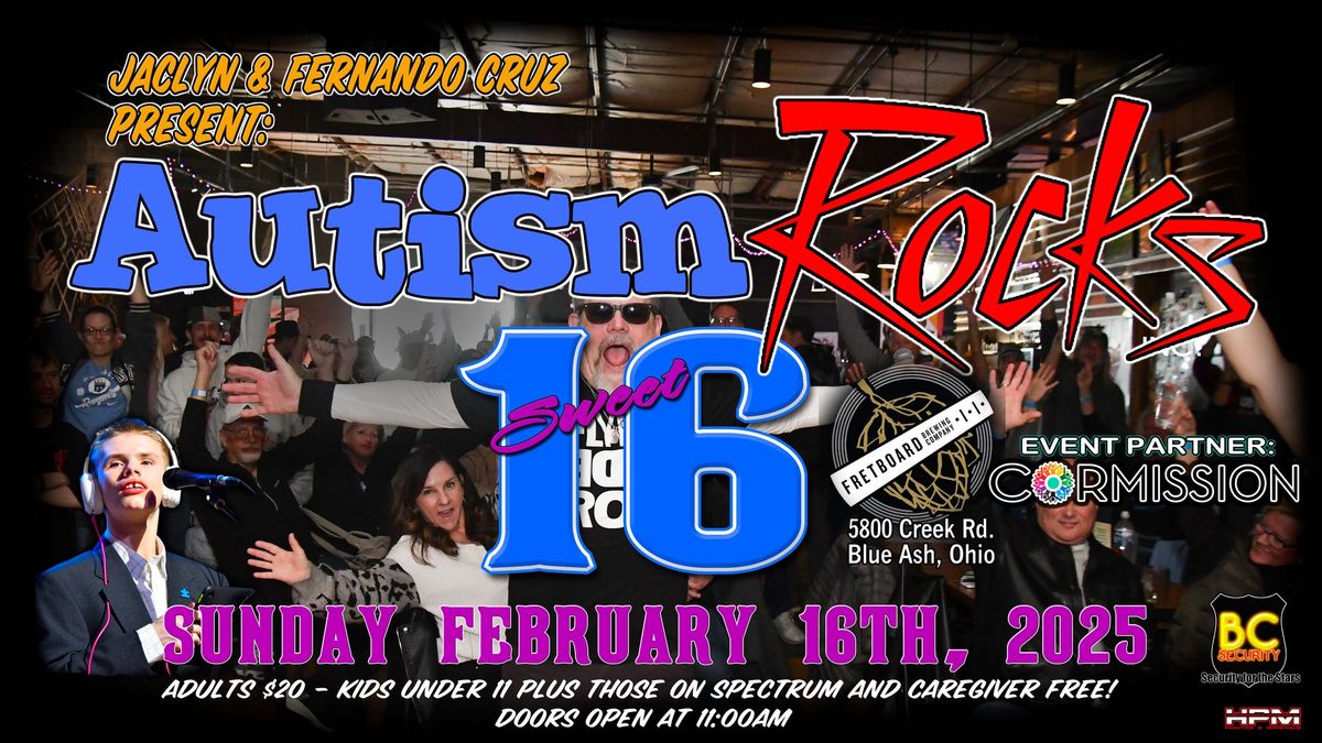 Autism Rocks  Sweet 16 \ud83c\udf89 at Fretboard Brewing Co. Blue Ash