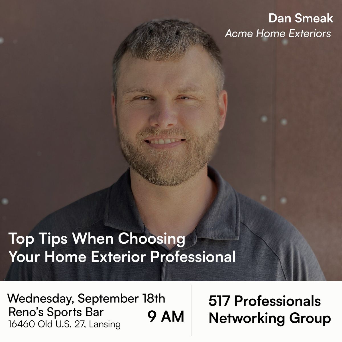 517 Professionals Group Meeting - Dan Smeak