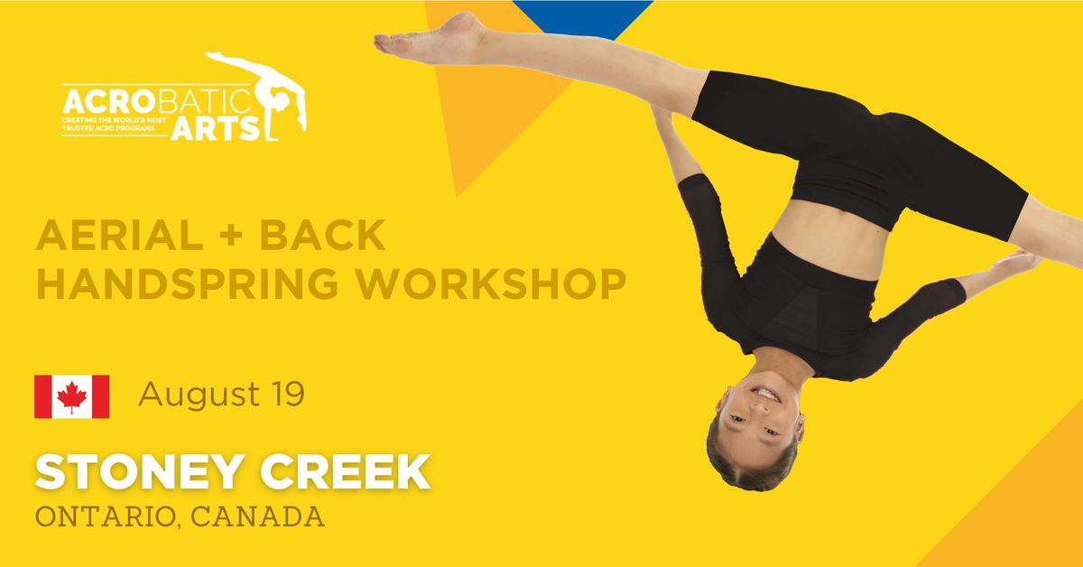 Aerial + Back Handspring Teacher\u2019s Workshop IN-PERSON, Stoney Creek, ON, Canada