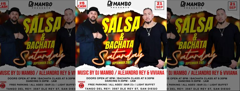 SALSA BACHATA SATURDAY FT, ALEJANDRO REY AND VIVIANA