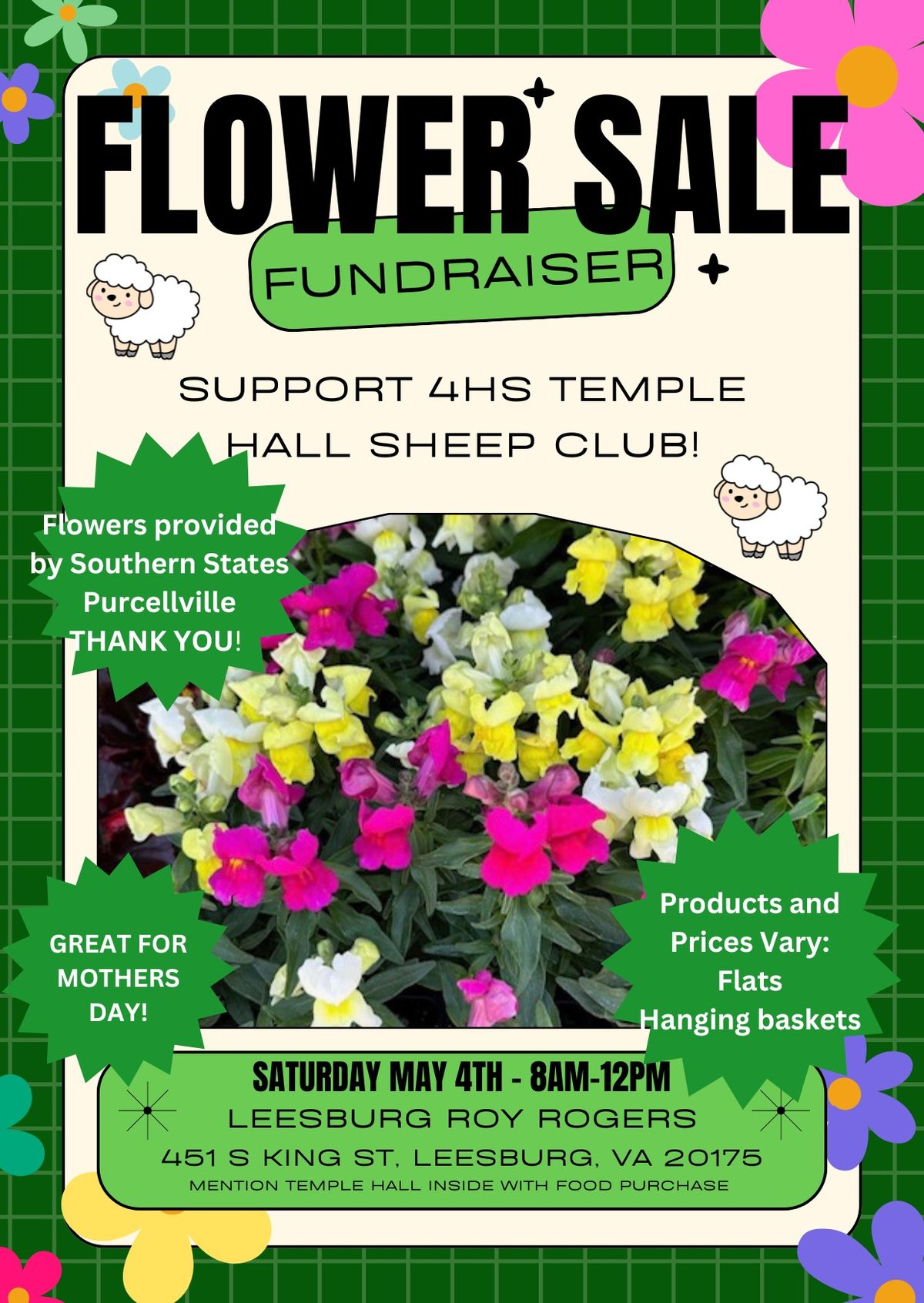 Flower Sale Fundraiser 