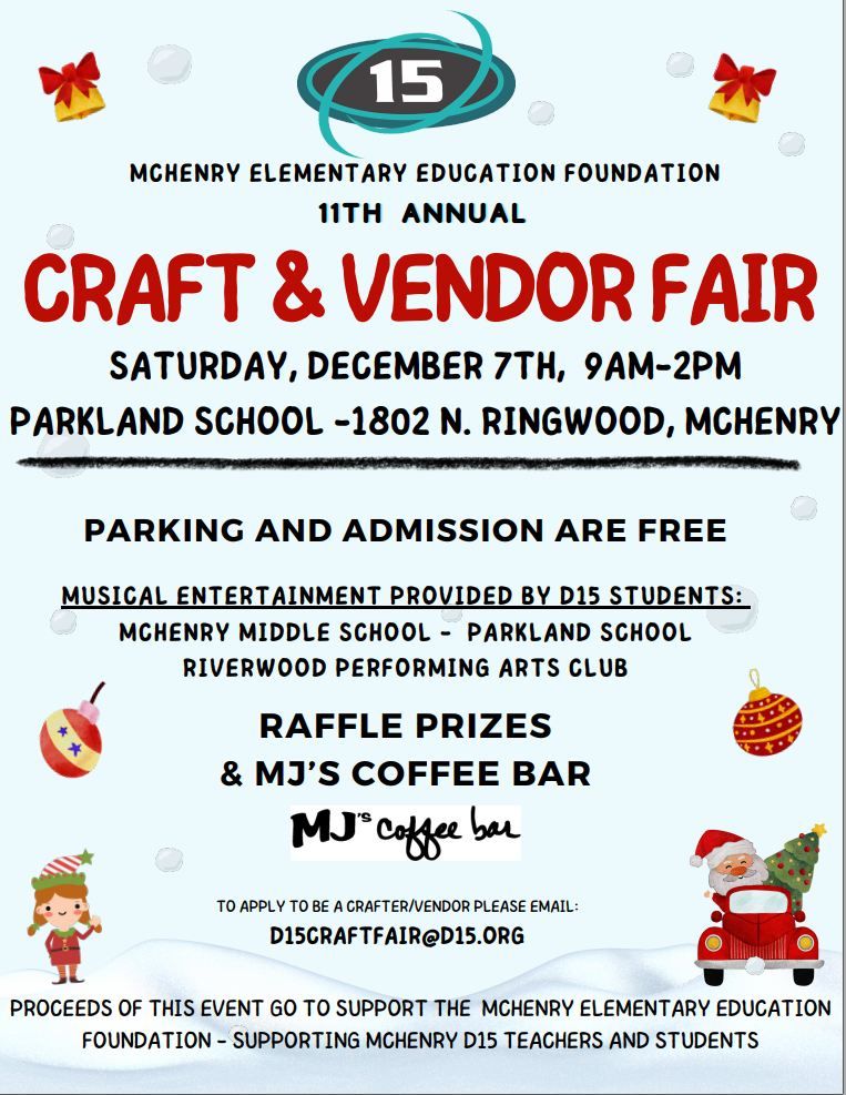 McHenry Elementary Education Foundation 11th Annual Craft & Vendor Fair