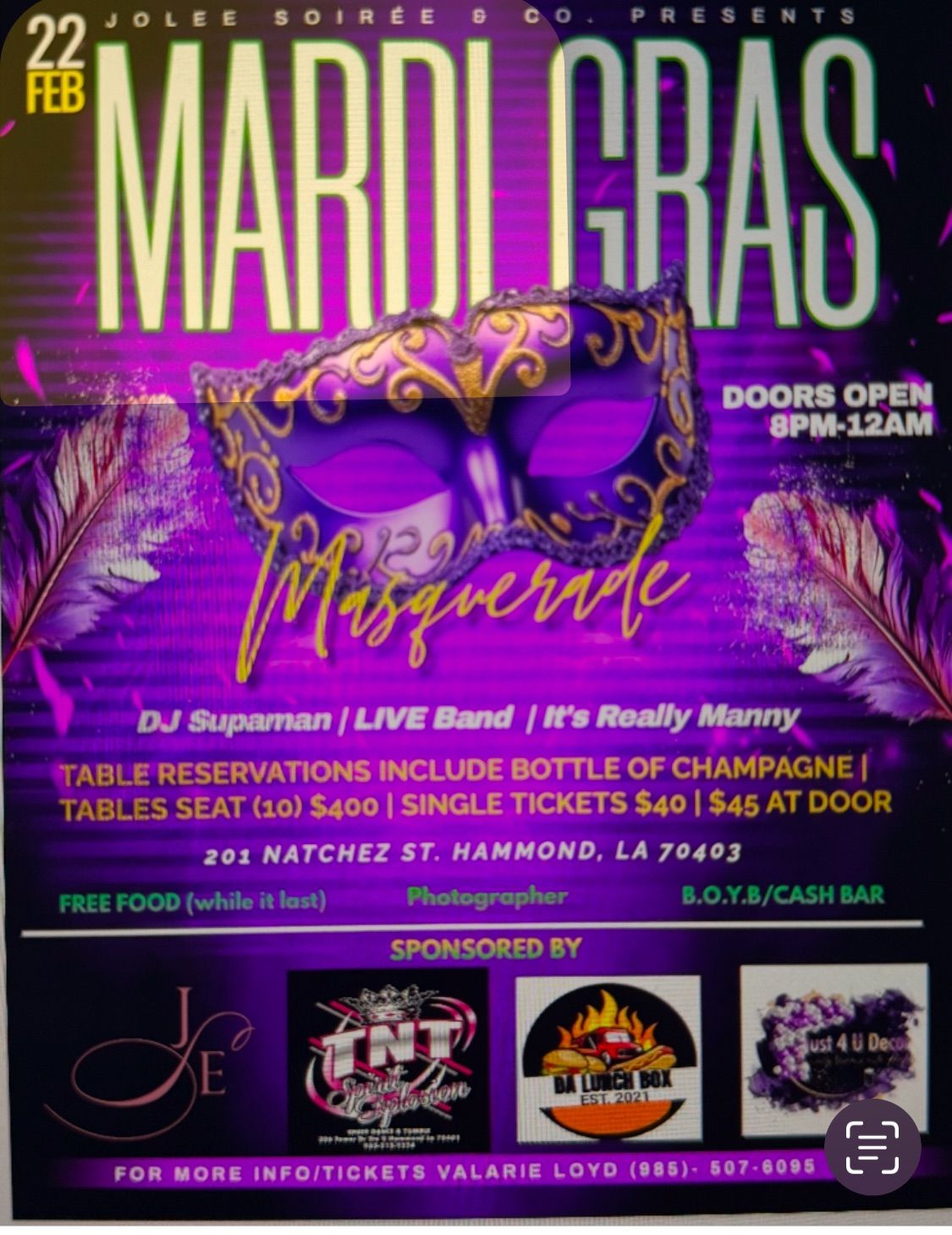 Mardi Gras Masquerade Ball