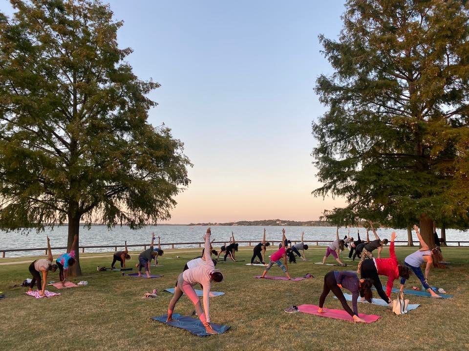 Sunset Yoga at Lake Arlington