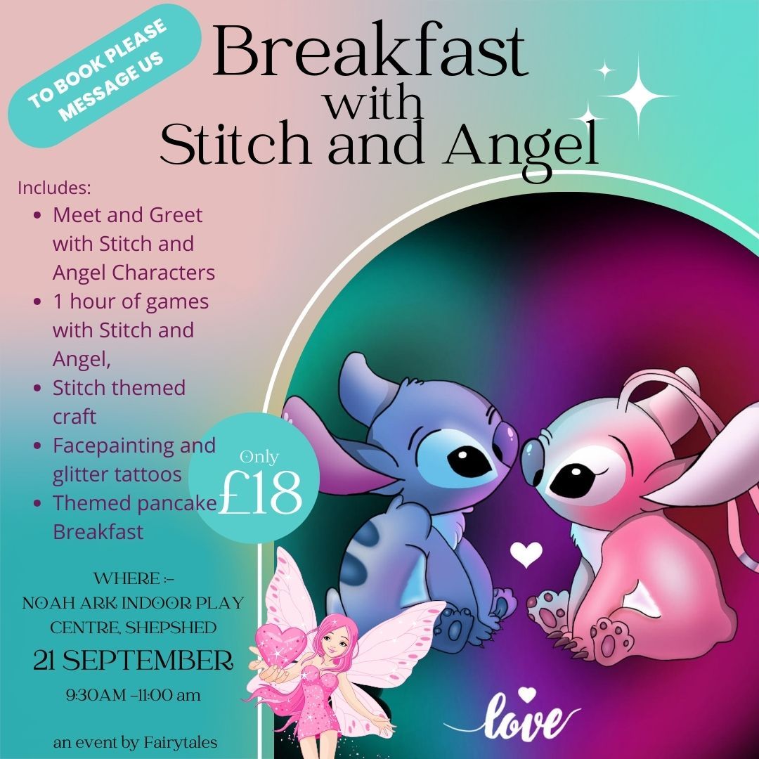 Breakfast with Stitch and Angel. 