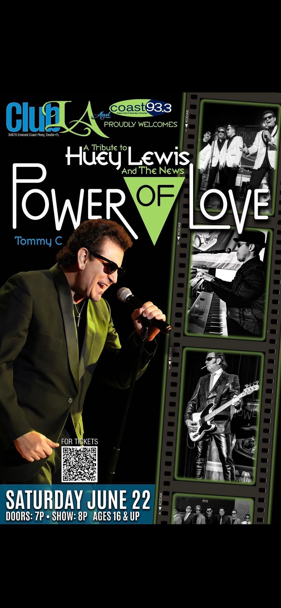 Huey Lewis Tribute\/Power of Love Club LA Destin, FL