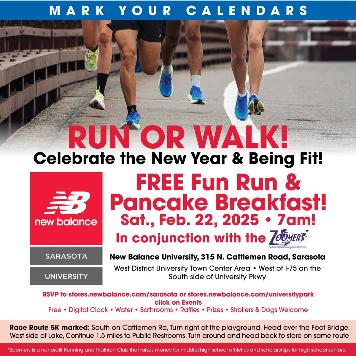 Pancake Breakfast and Free Fun Run\/Walk at New Balance University Park