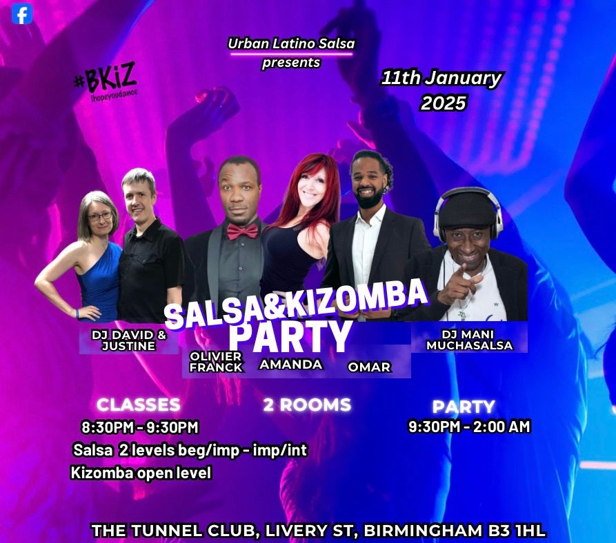 Urban Latino Salsa, Bachata & Kizomba Party - 2 rooms!! 5 Djs - NEW VENUE Tunnel Club Birmingham