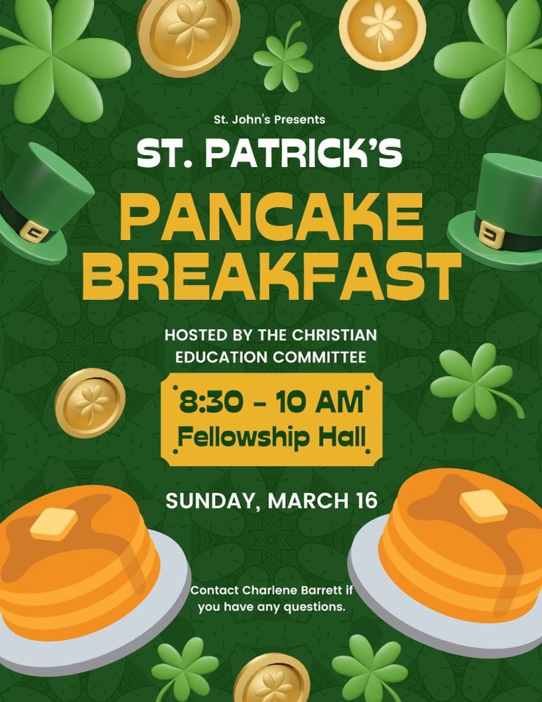 Pancake breakfast hosted by St johns christian education comitee