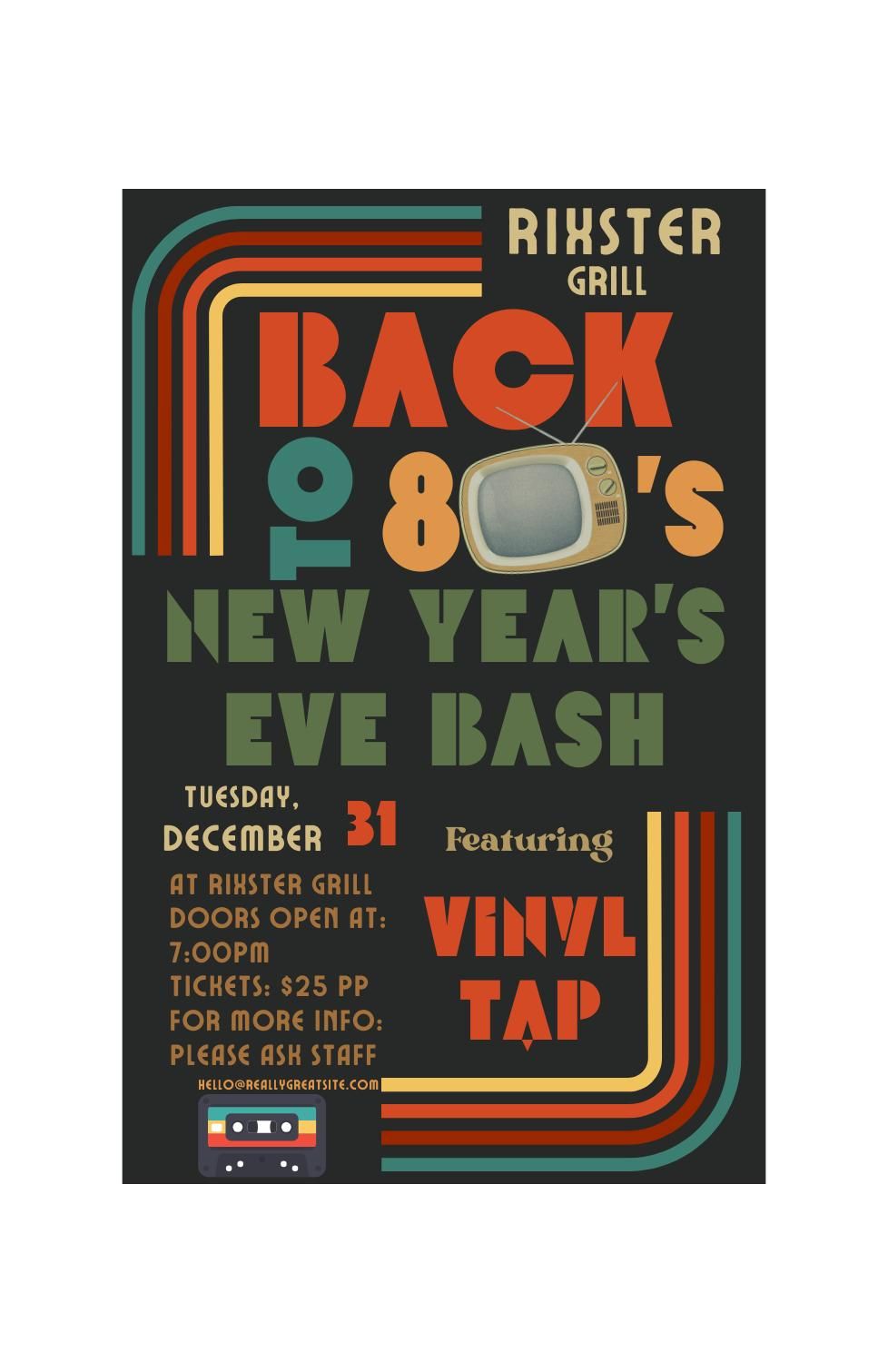 New Years Eve- Back to The 80's!