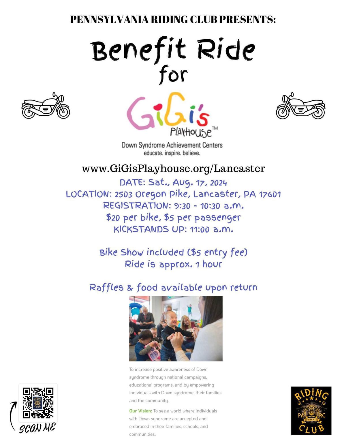 Benefit Ride for GiGi\u2019s Playhouse