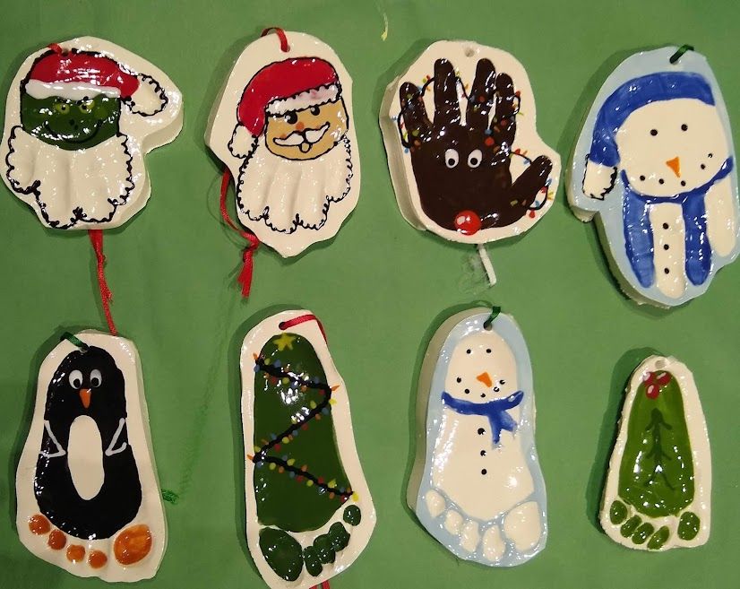 Holiday Handprint Ornaprints