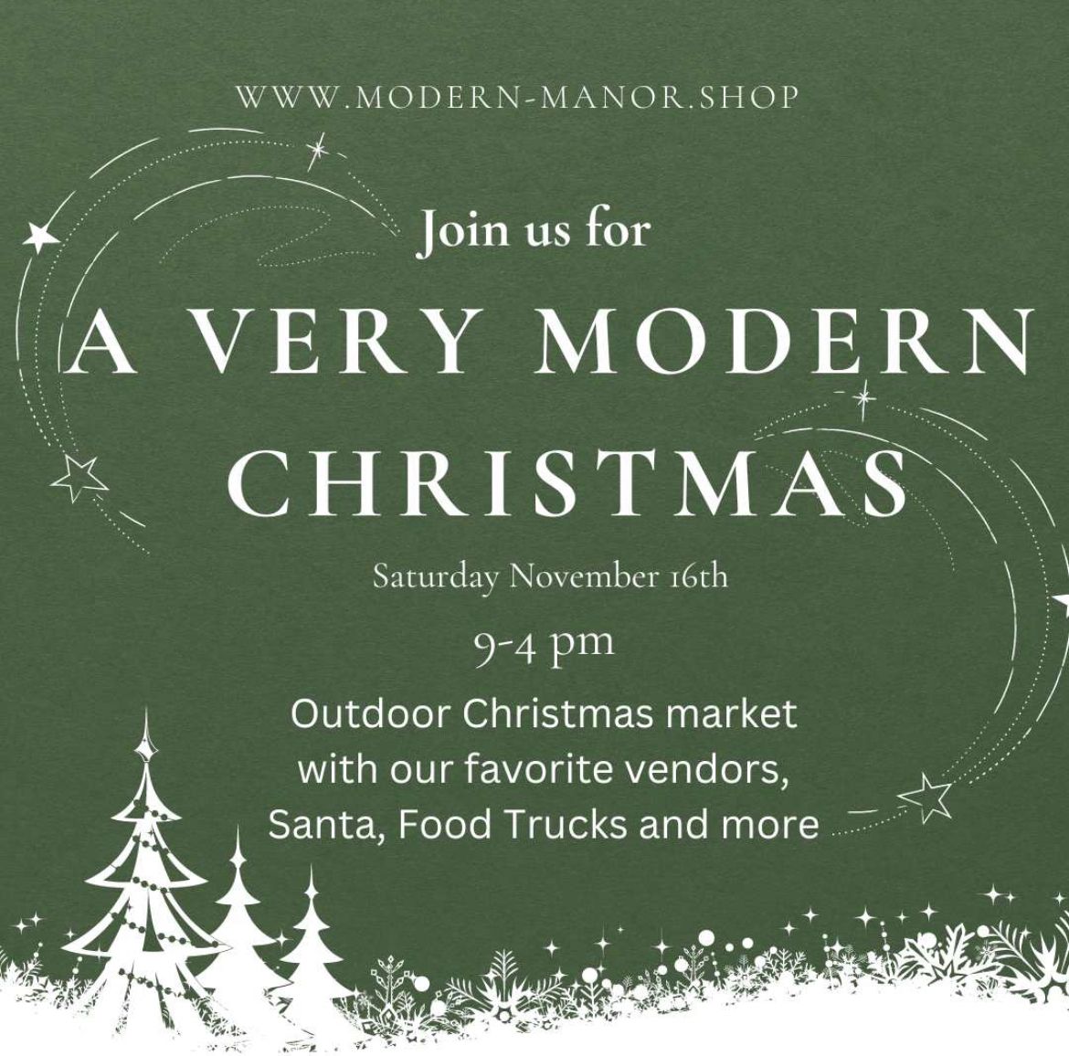 Christmas Market with Santa- A Very Modern Christmas at Modern Manor