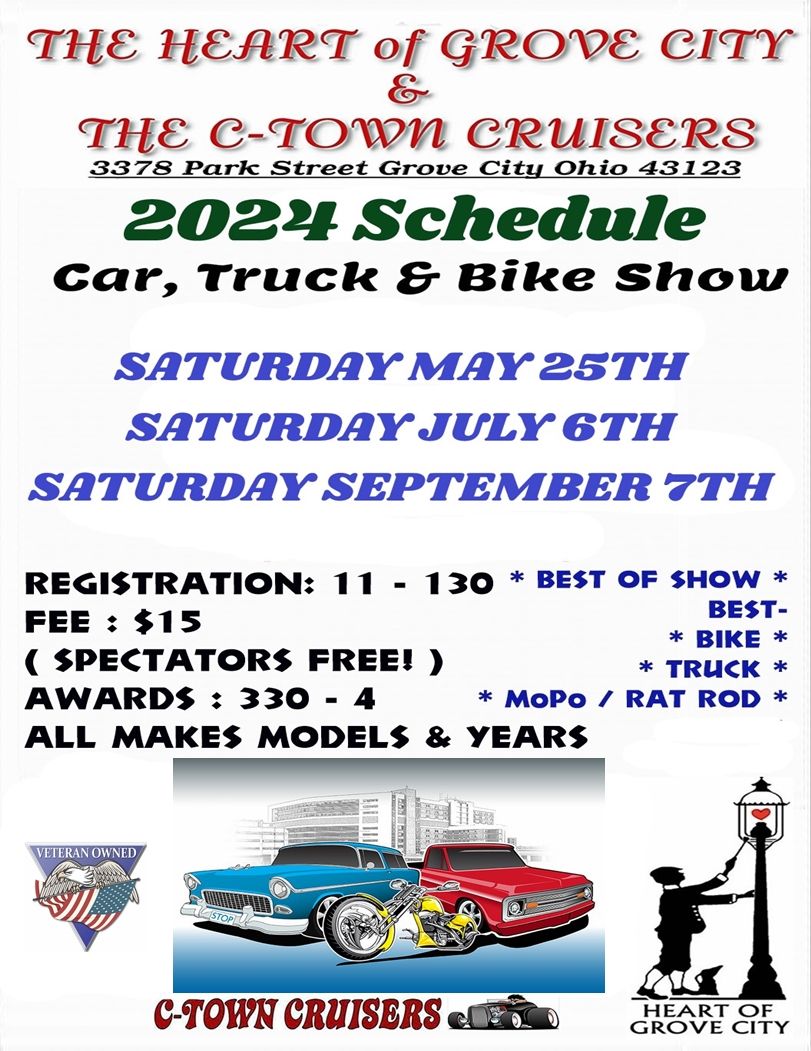 4TH Annual Patriot Day Car Show presented by Heart Of Grove City & C-Town Cruisers