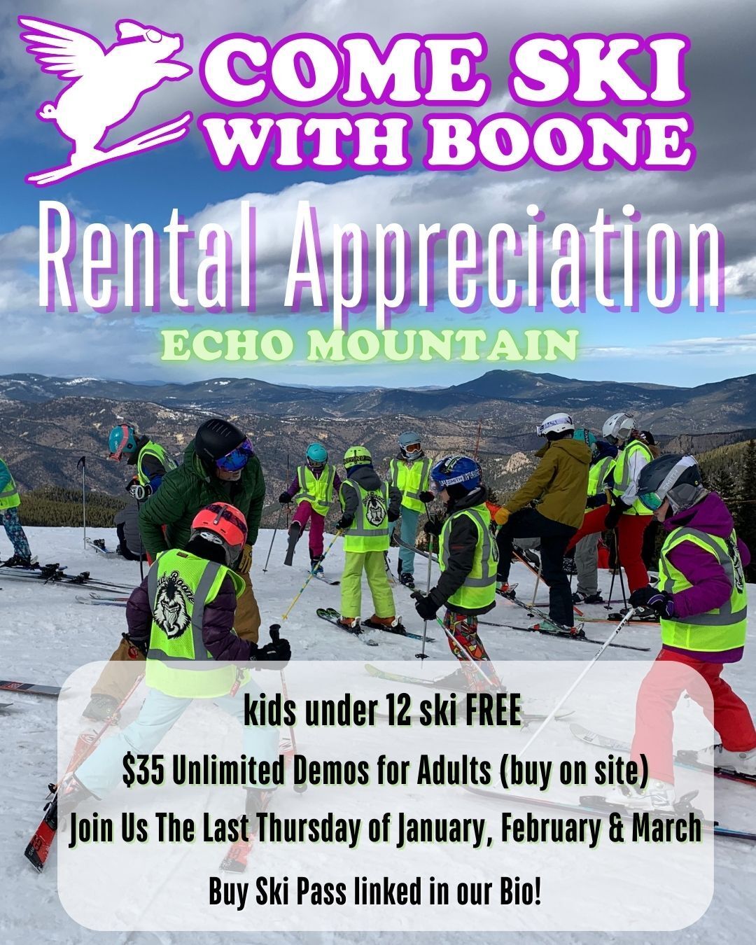 Come Ski With Us - Rental Appreciation Night - Kids Ski FREE!