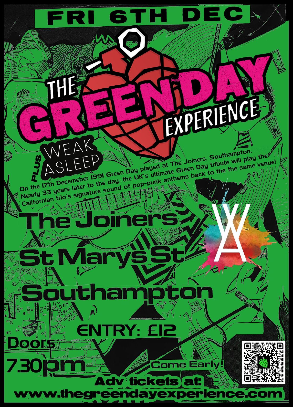 The Green Day Experience - The Joiner's Arms, Southampton