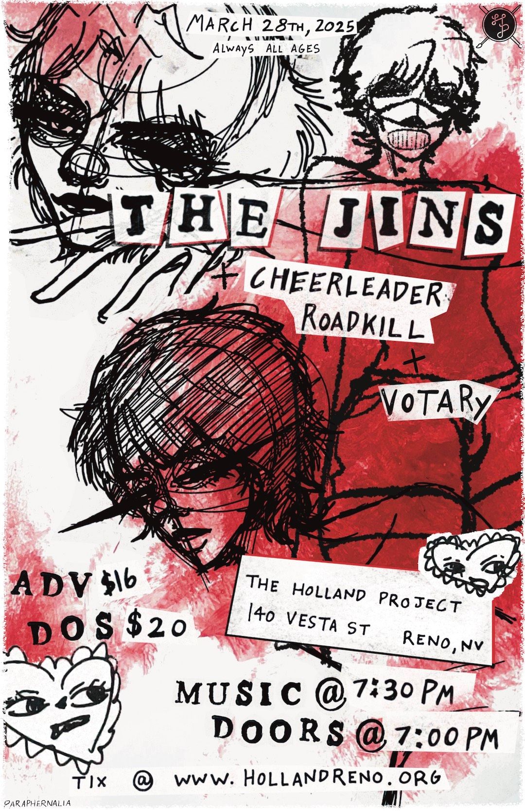 Cheerleader Roadkill at Globe Hall
