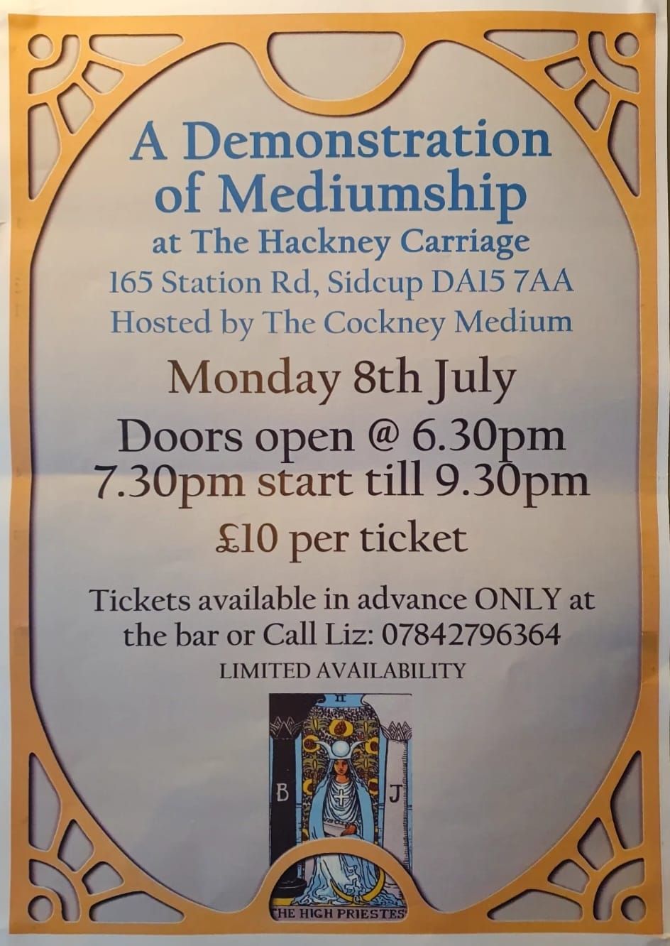 A DEMONSTRATION OF MEDIUMSHIP AT THE HACKNEY CARRIAGE.
