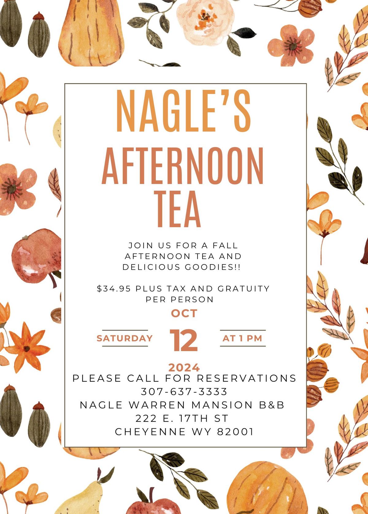 Nagle Warren Mansions Afternoon Tea 