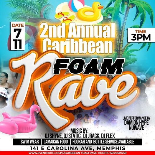 Caribbean Foam Rave July 11
