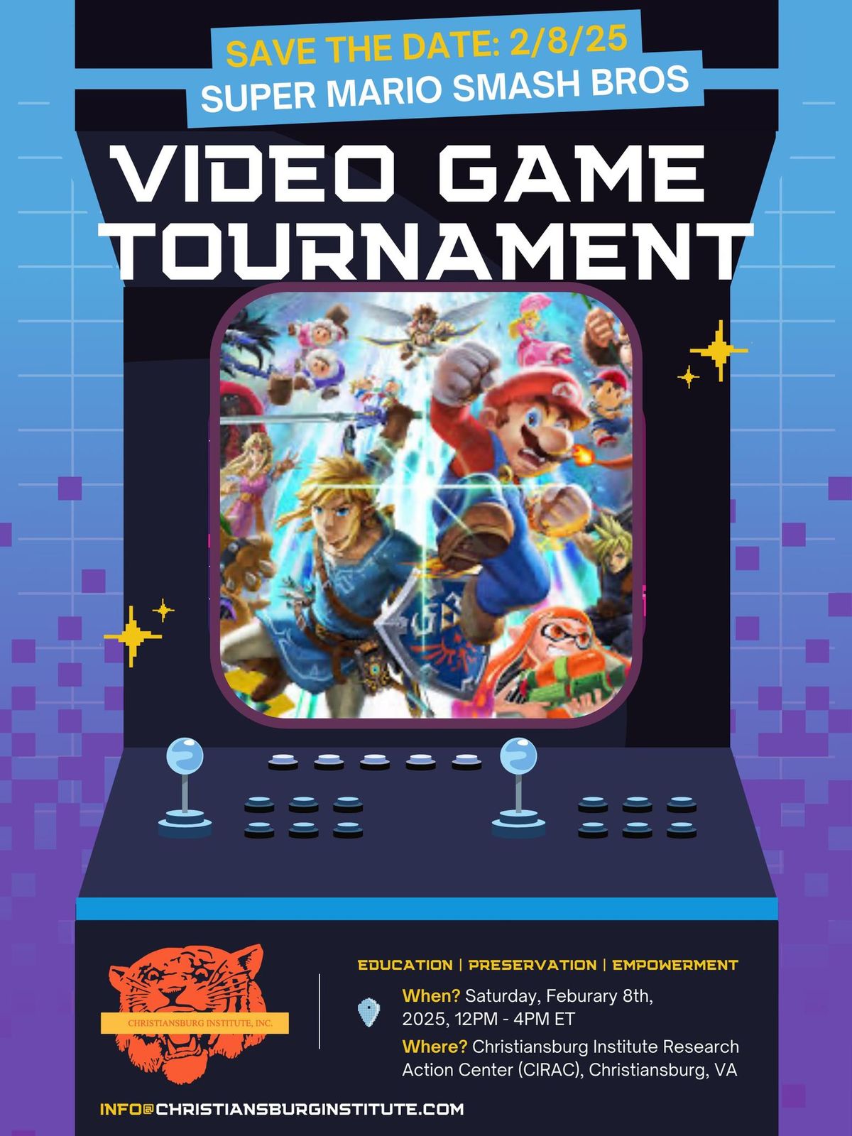 Video Game Tournament @ Christiansburg Institute Research Action Center (CIRAC)