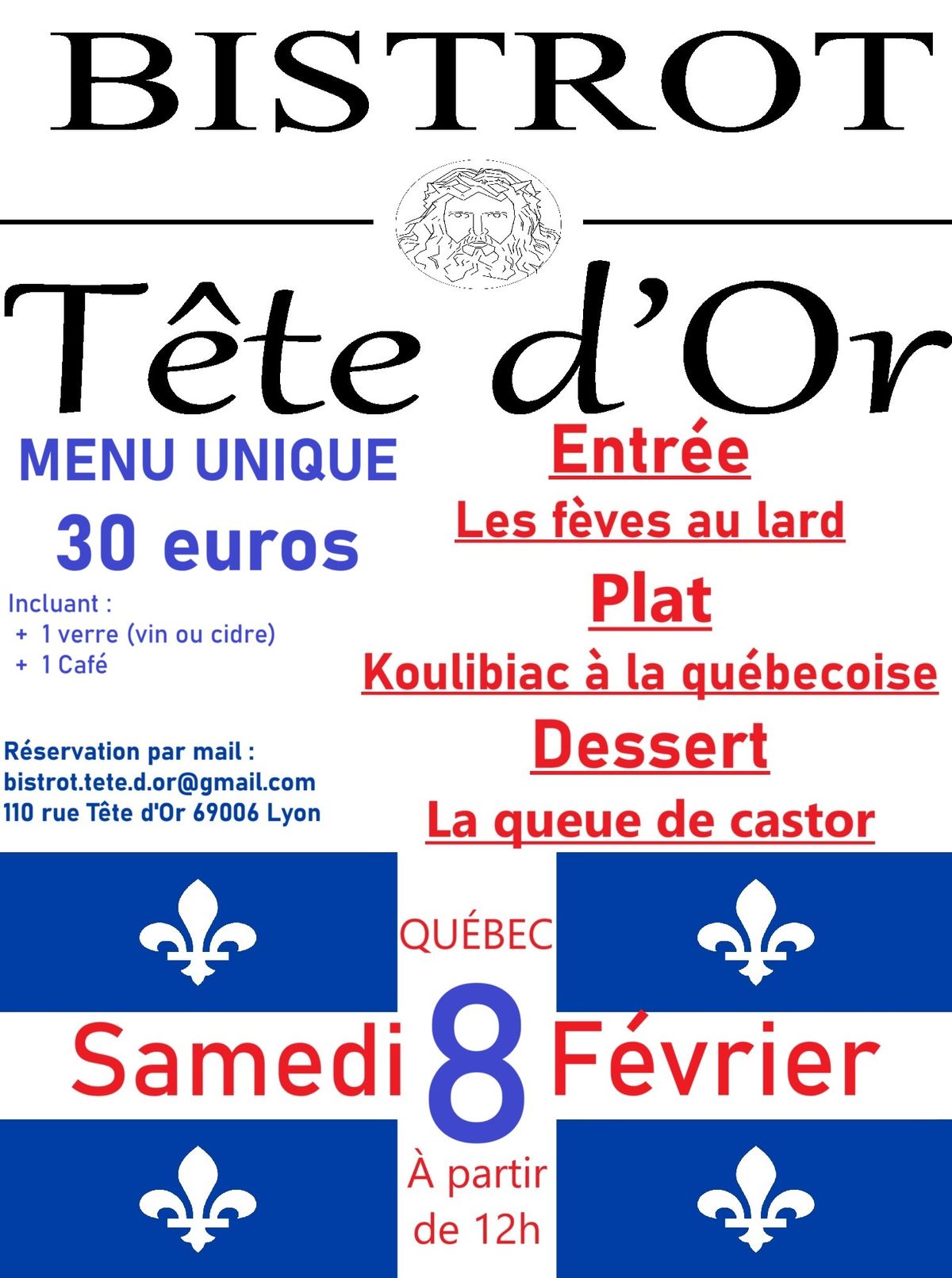 MENU UNIQUE : QUEBEC