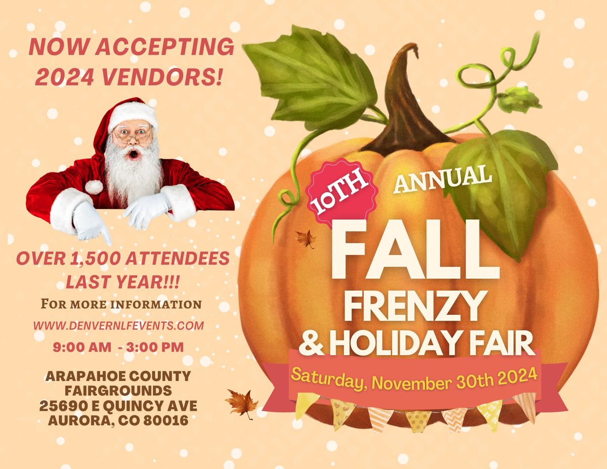 10th Annual Fall Frenzy and Holiday Fair!