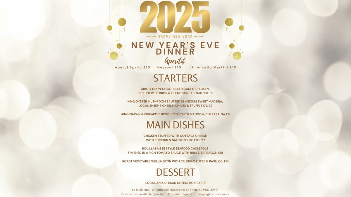 New Year\u2019s Eve Dinner at Obl\u00f2 